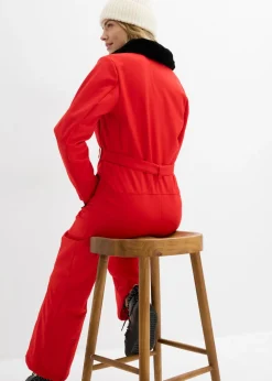 Traje de esquí de softshell con forro cálido y material impermeable