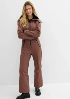 Traje de esquí de softshell con forro cálido y material impermeable