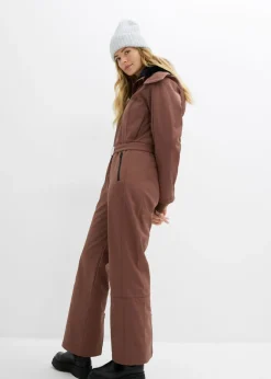 Traje de esquí de softshell con forro cálido y material impermeable