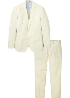 Traje de mezcla de lino ligero, regular fit (2 piezas)