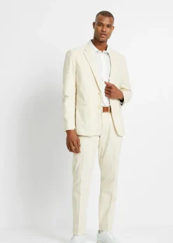 Traje de mezcla de lino ligero, regular fit (2 piezas)