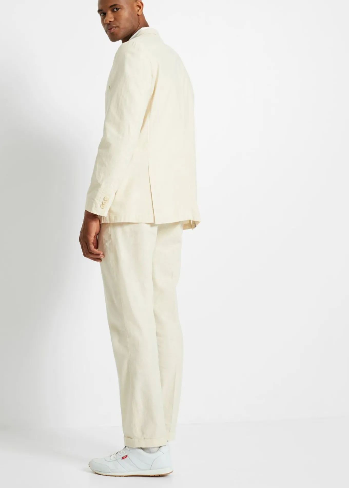Traje de mezcla de lino ligero, regular fit (2 piezas)
