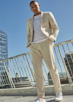 Traje de mezcla de lino ligero, regular fit (2 piezas)