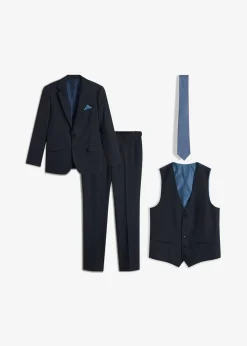Traje (4 piezas) con chaleco y corbata, slim fit