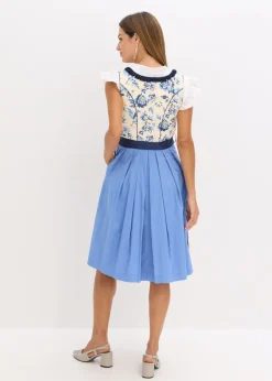 Traje tirolés con delantal bordado (2 piezas)