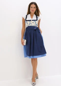Traje tirolés con delantal bordado (2 piezas)