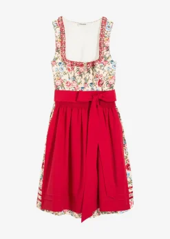 Traje tirolés con delantal bordado (2 piezas)