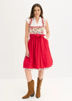 Traje tirolés con delantal bordado (2 piezas)