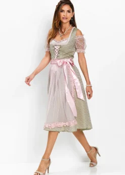 Traje tirolés con perlas (2 piezas)