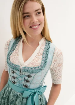 Traje tirolés y delantal (2 piezas)