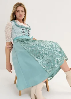 Traje tirolés y delantal (2 piezas)