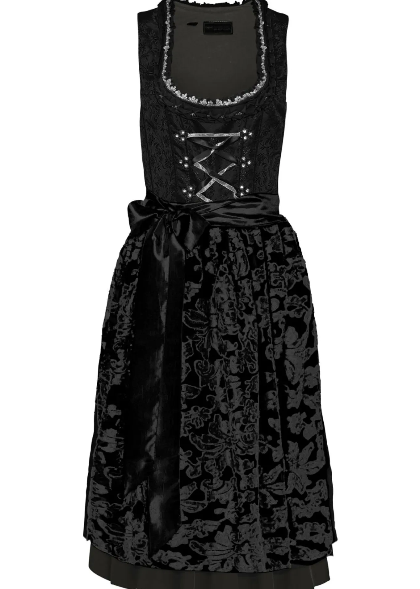 Traje tirolés y delantal (2 piezas)