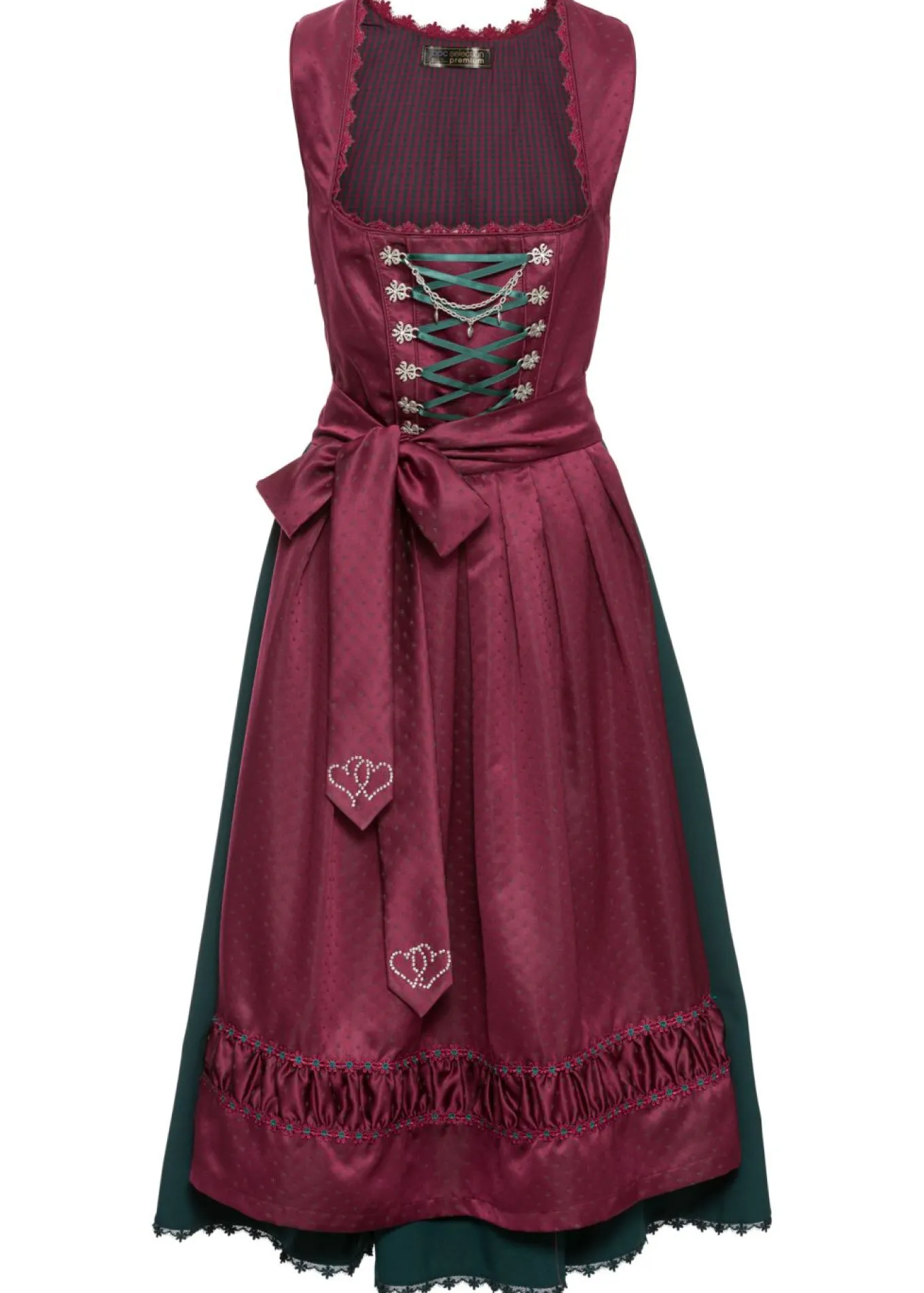 Traje tirolés y delantal (2 piezas)