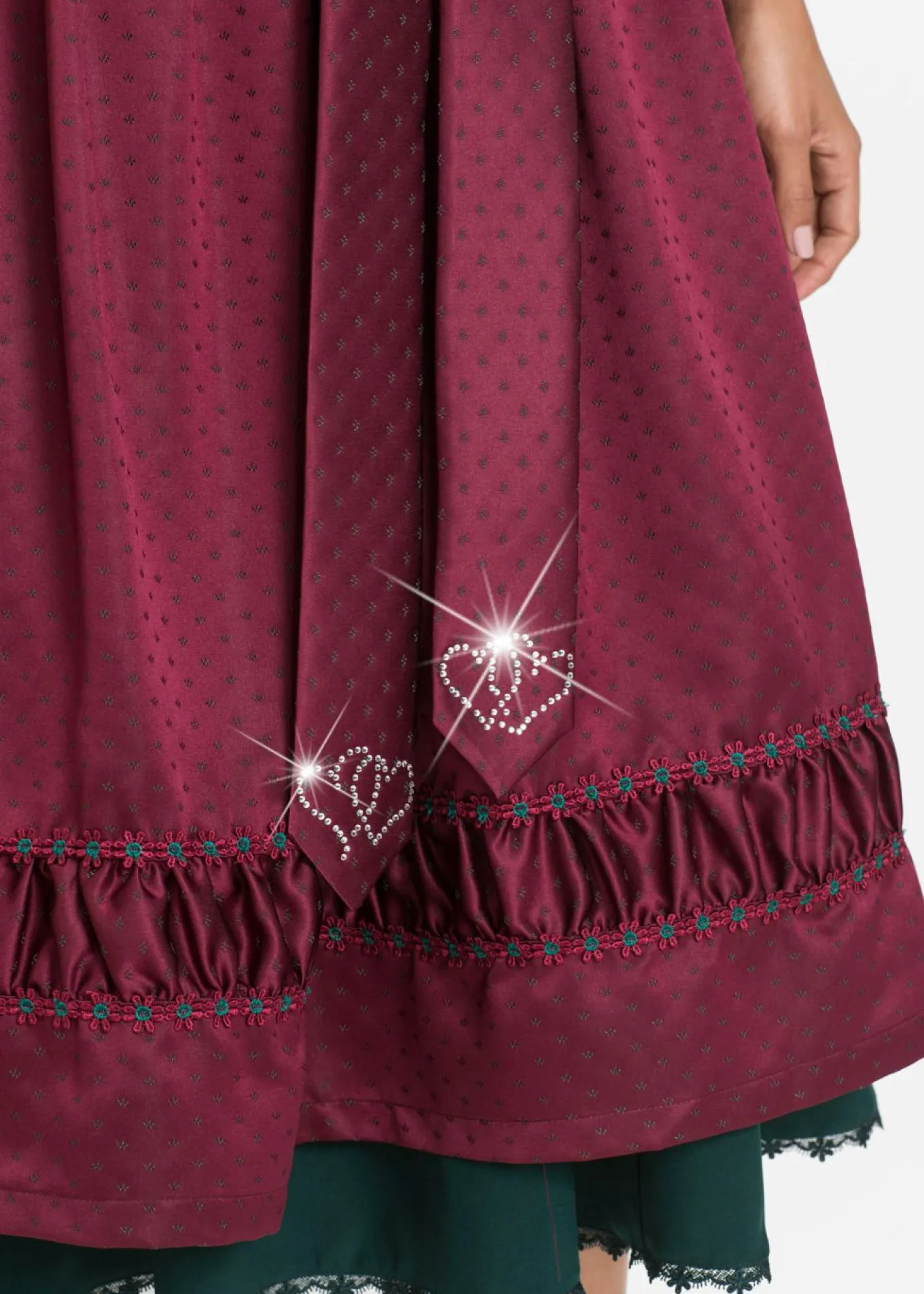 Traje tirolés y delantal (2 piezas)