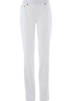 Treggings de sarga de mezcla de algodón elástica