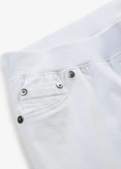 Treggings de sarga de mezcla de algodón elástica