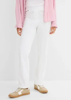 Treggings de sarga de mezcla de algodón elástica