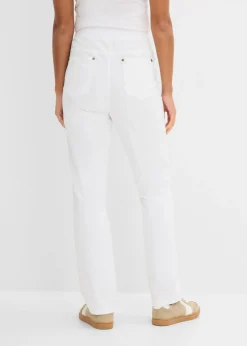 Treggings de sarga de mezcla de algodón elástica