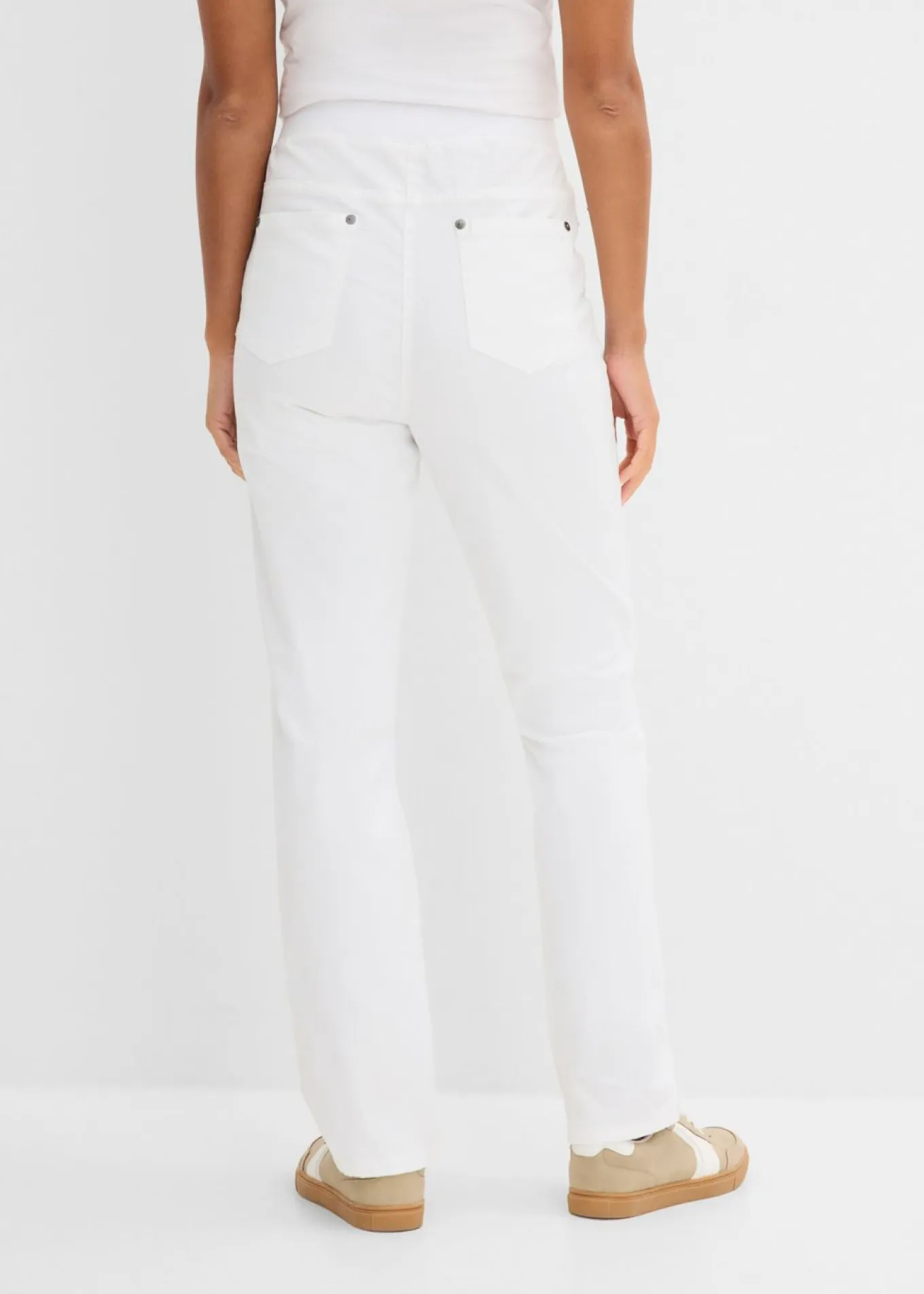 Treggings de sarga de mezcla de algodón elástica