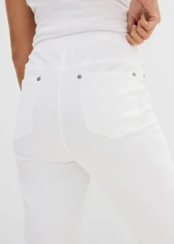 Treggings de sarga de mezcla de algodón elástica
