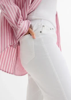 Treggings de sarga de mezcla de algodón elástica