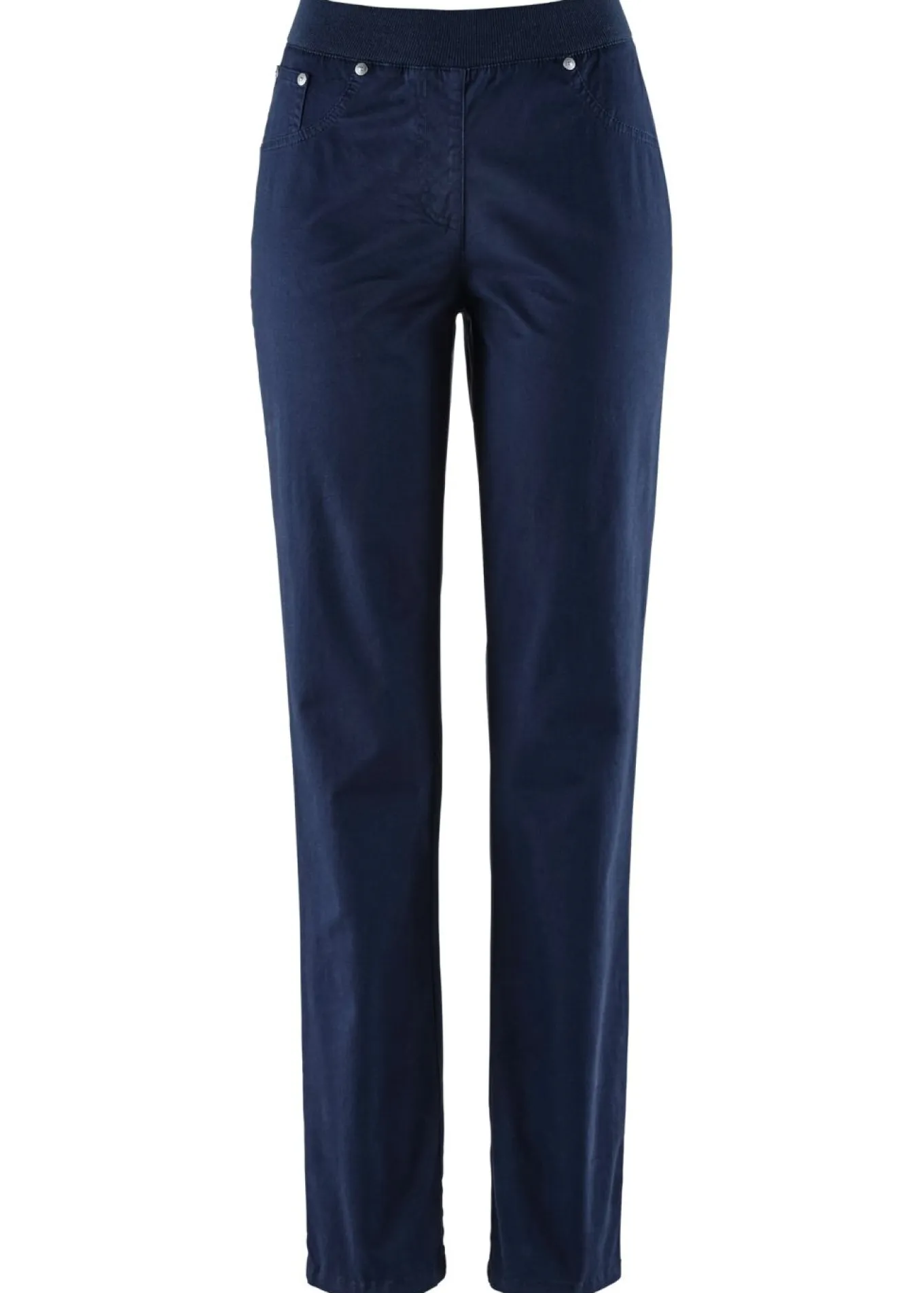 Treggings de sarga de mezcla de algodón elástica