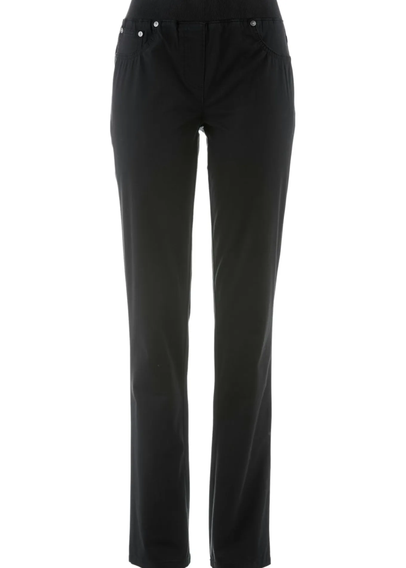 Treggings de sarga de mezcla de algodón elástica