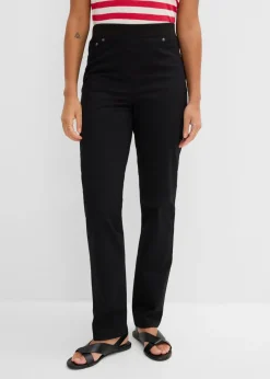 Treggings de sarga de mezcla de algodón elástica
