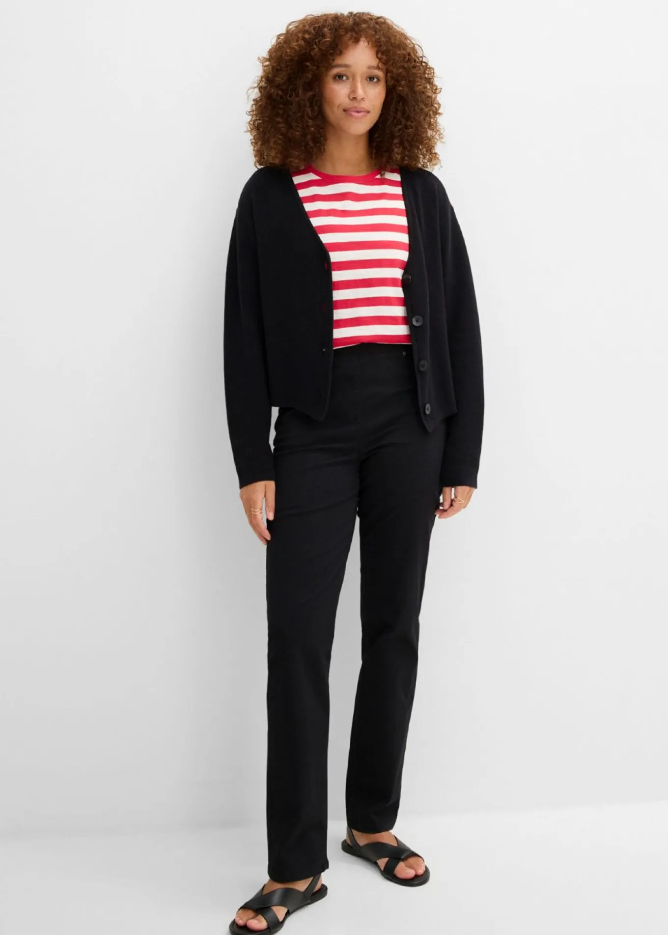 Treggings de sarga de mezcla de algodón elástica