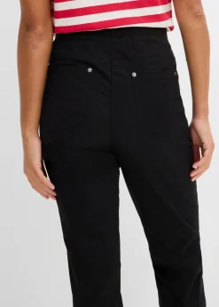 Treggings de sarga de mezcla de algodón elástica
