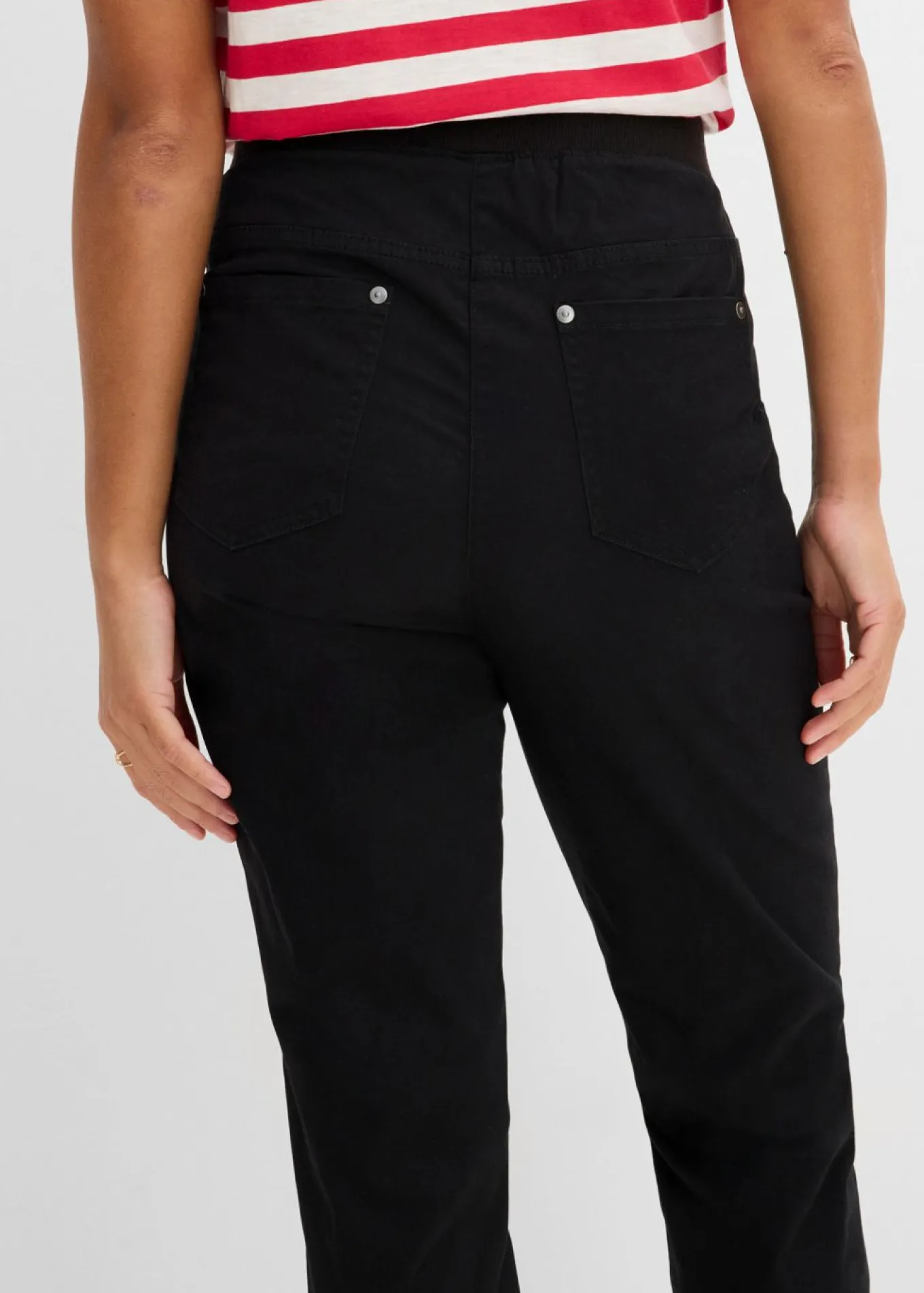 Treggings de sarga de mezcla de algodón elástica