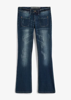 Vaquero bootcut con efecto descolorido