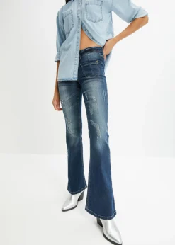 Vaquero bootcut con efecto descolorido