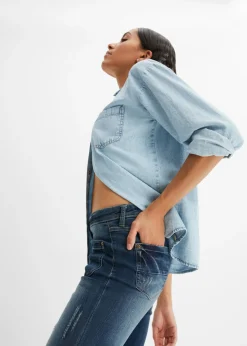 Vaquero bootcut con efecto descolorido