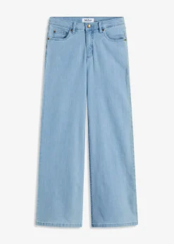 Vaquero de pernera ancha, mid waist, elástico