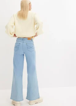 Vaquero de pernera ancha, mid waist, elástico
