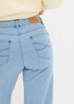 Vaquero de pernera ancha, mid waist, elástico