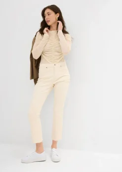Vaqueros acampanados, high waist, cropped