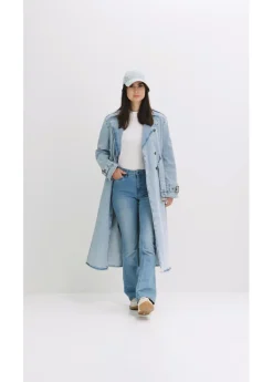 Vaqueros acampanados, mid waist, elásticos