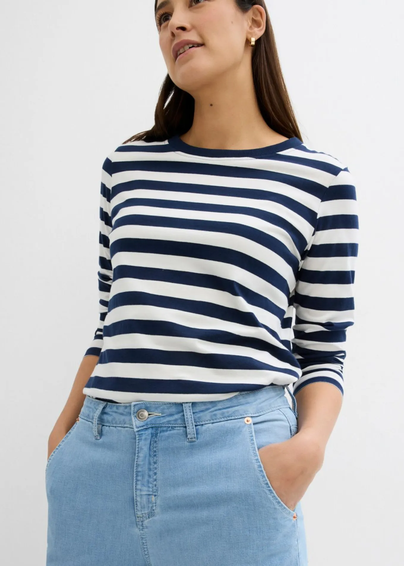 Vaqueros balloon, mid waist, super soft, cropped