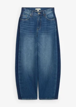 Vaqueros barrel, high waist, cropped
