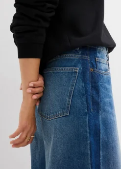 Vaqueros barrel, high waist, cropped