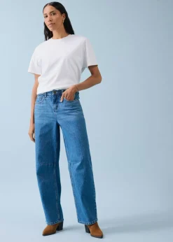 Vaqueros barrel, mid waist