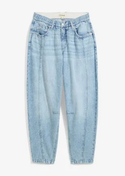 Vaqueros barrel, mid waist, low stretch, cropped