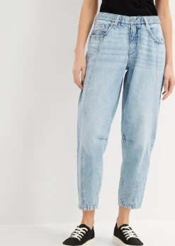 Vaqueros barrel, mid waist, low stretch, cropped