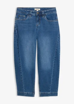 Vaqueros barrel, mid waist, cropped