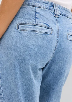 Vaqueros barrel, mid waist, cropped