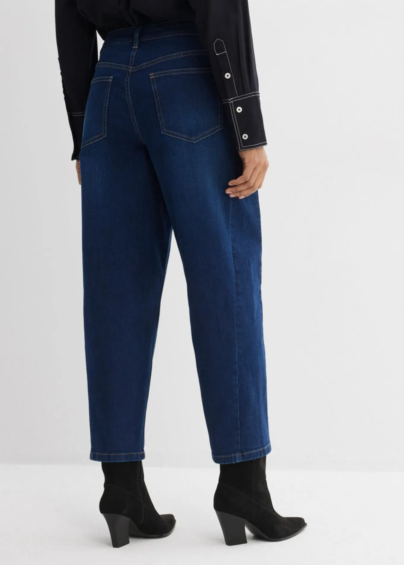 Vaqueros barrel, mid waist, de algodón orgánico