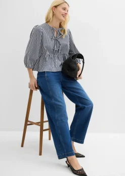 Vaqueros barrel, mid waist