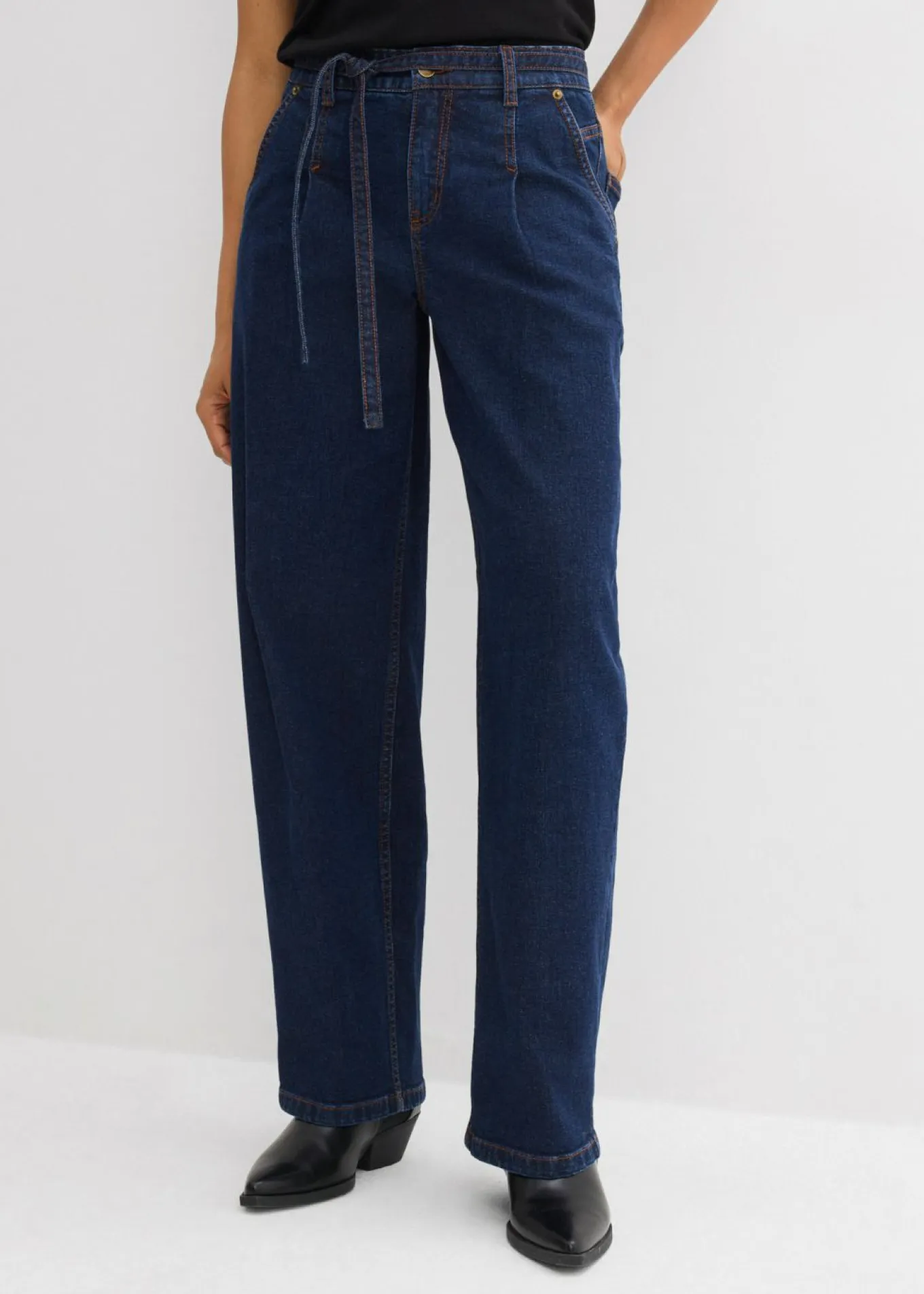 Vaqueros barrel, mid waist